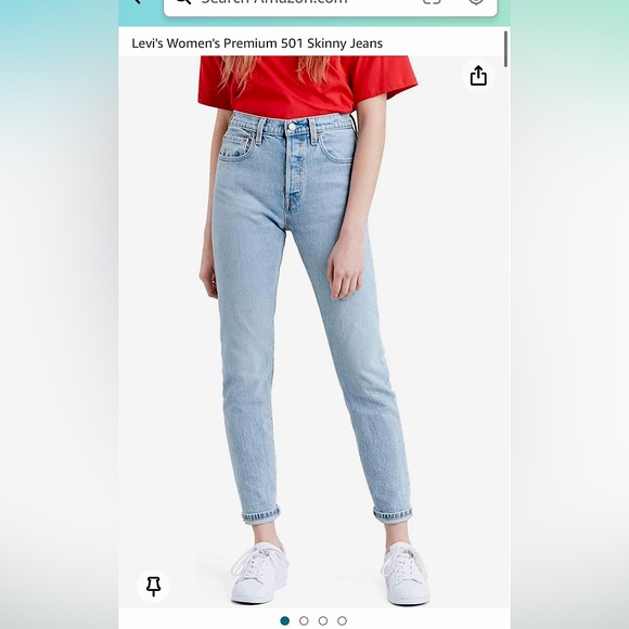 Levi’s Women 501 Skinny Jeans Size 27 NWOT - Picture 2 of 8